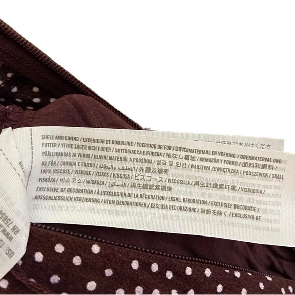 Abercrombie & Fitch Maroon and White Polk Dot Jumpsuit Size Small - Picture 7 of 8